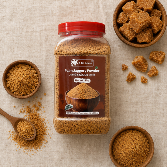 Palm Jaggery Powder 1kg Jar