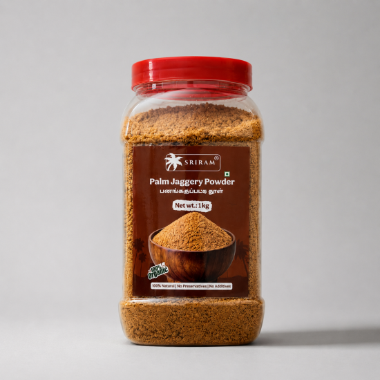 Palm Jaggery Powder 1kg Jar