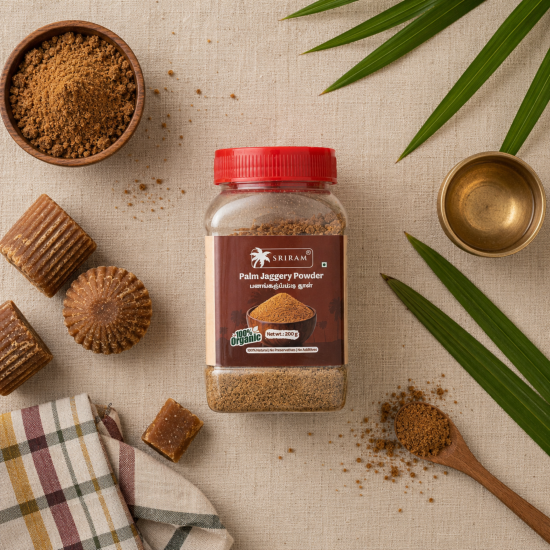 Palm Jaggery Powder 200g Jar