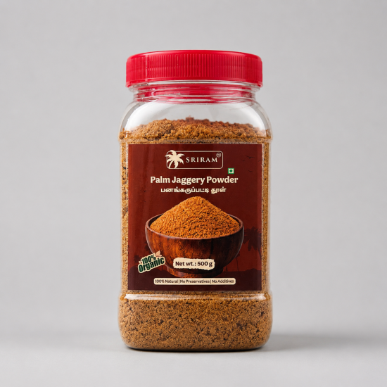 Palm Jaggery Powder 500g Jar